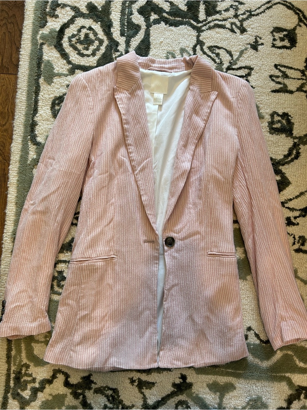 H&M Pink Pinstripe Blazer